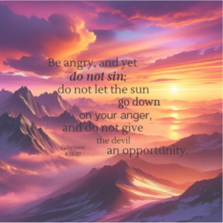 Wees boos en zondig geen Sticker