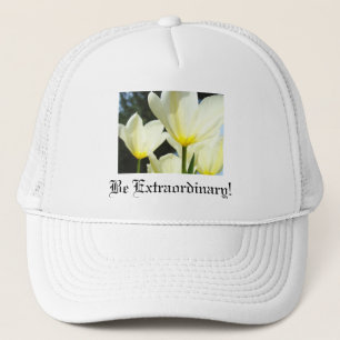 Wees buitengewoon! sporthoeden Dames Witte Tulpen Trucker Pet