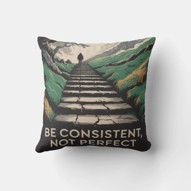 Wees consequent, niet perfect kussen (Achterkant)