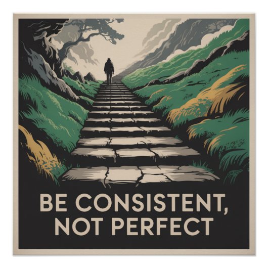 Wees consequent, niet perfect poster (Voorkant)