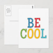 Wees cool briefkaart (Voorkant / Achterkant)