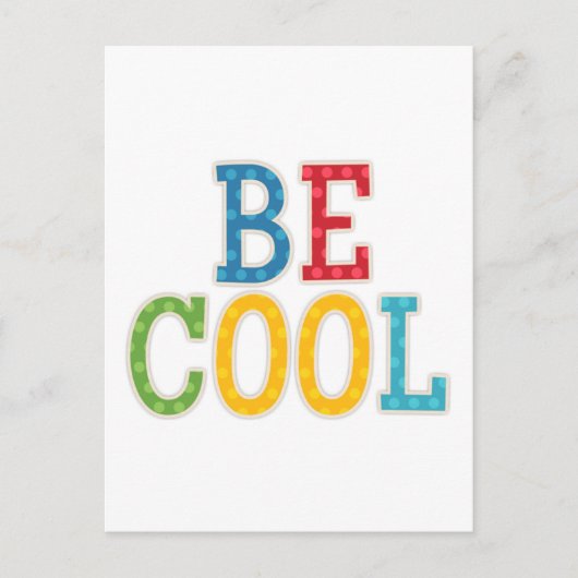 Wees cool briefkaart (Voorkant)