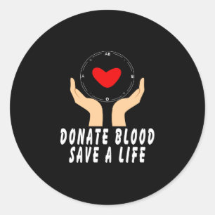 Wees cool en geef bloed ronde sticker