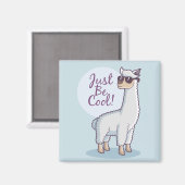 Wees Cool Llama Magneet (Voorkant / Achterkant)