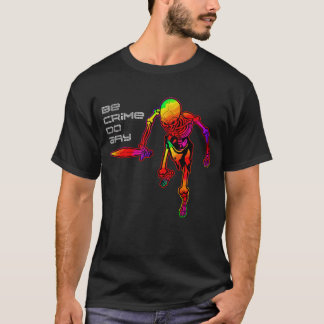 Wees crimineel doe homepage-skelet grappige LGBT T-shirt