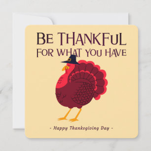 Wees Dankbaar – Gelukkig Thanksgiving Dag Kaart