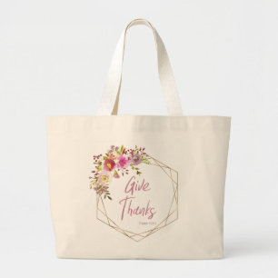 Wees Dankbaar Grote Tote Bag
