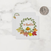 Wees Dankbaar Notitiekaart Notitiekaartje (Voorkant / Achterkant in situ)