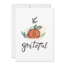 Wees dankbaar pompoenen waterverf happy thanksgivi