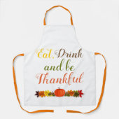 Wees dankbaar pompografische blaadjes Thanksgiving Schort (Voorkant)
