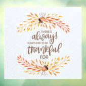 Wees dankbaar voor Thanksgiving Venster Cling Raamsticker (Vel 3)