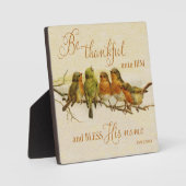 Wees dankbaar voor zijn  vogels fotoplaat (Voorkant)