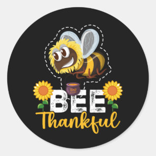 Wees dankbaar Wees dankbaar Gezegend Thanksgiving  Ronde Sticker
