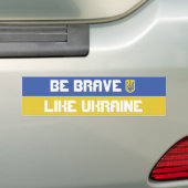 Wees dapper als Oekraïne Bumpersticker (Op auto)