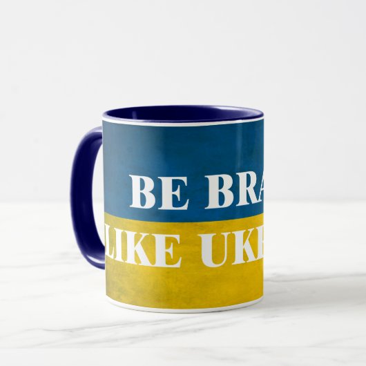 Wees dapper als Oekraïne met een texturele coffee- Mok (Voorkant links)