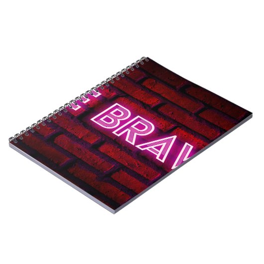 Wees dapper inspirerend quote neon effect text op notitieboek (Linkerzijde)