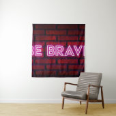 Wees dapper inspirerend quote neon effect text op  wandkleed (In situ)
