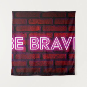 Wees dapper inspirerend quote neon effect text op  wandkleed