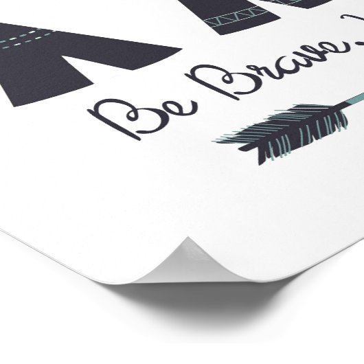 Wees dapper, Little One kinderkamer kunst Poster (Hoek)