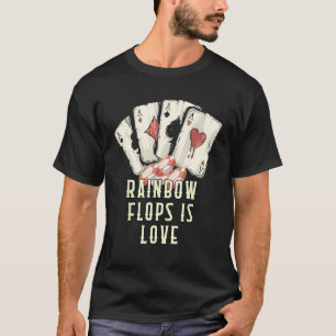 Wees dapper vul een flush poker gokker kaartspel g t-shirt