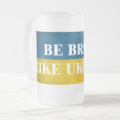 Wees dapper zoals Oekraïne een getextureerde prijs Matglas Bierpul (Voorkant links)