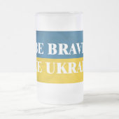 Wees dapper zoals Oekraïne een getextureerde prijs Matglas Bierpul (Center)