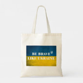 Wees dapper zoals Oekraïne een getextureerde prijs Tote Bag (Achterkant)