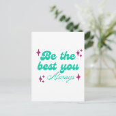 Wees de beste jij! briefkaart (Staand voorkant)