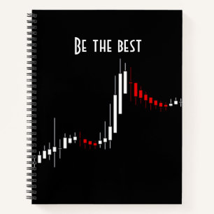 Wees de beste. Notitieboek van de grafiek van de v