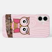Wees de Change Uil Houten Patroon Kleur wijzigen Case-Mate iPhone Case (Achterkant (horizontaal))