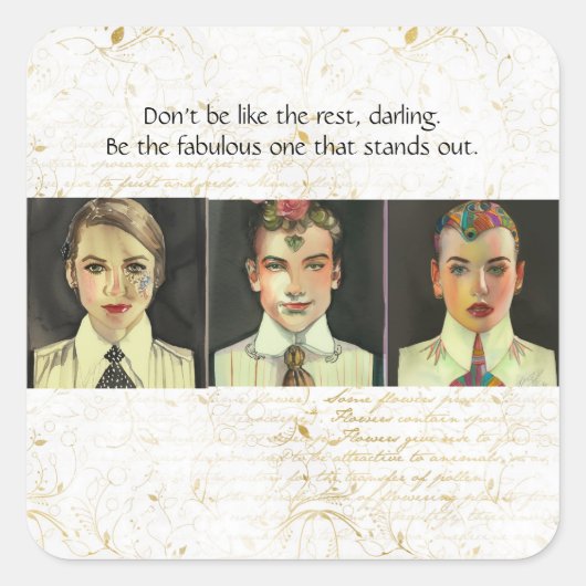 Wees de fantastische vierkante sticker (Voorkant)