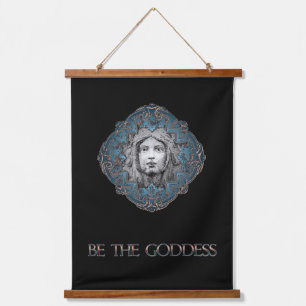 Wees de godin hangend wandkleed