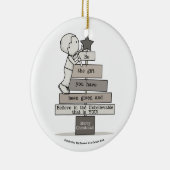 Wees de kerstboom keramisch ornament (Rechts)