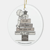 Wees de kerstboom keramisch ornament (Links)