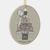 Wees de kerstboom (Tan) Keramisch Ornament (Rechts)