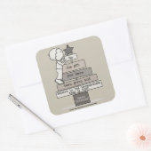 Wees de kerstboom (Tan) Vierkante Sticker (Envelop)