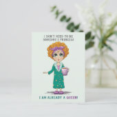 Wees de koningin briefkaart (Staand voorkant)