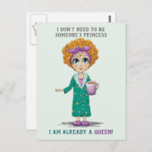 Wees de koningin briefkaart (Voorkant / Achterkant)