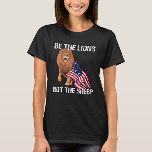 Wees de leeuw niet de Motivatie schaap A T-shirt (Voorkant)