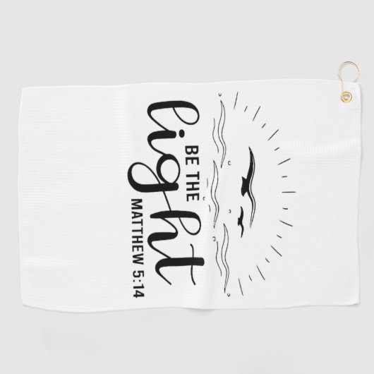 Wees de Lichte Bijbel Verse Golf Handdoek (Horizontaal)