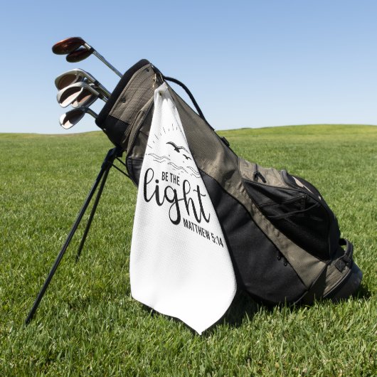 Wees de Lichte Bijbel Verse Golf Handdoek (Groen)