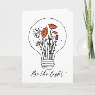 Wees de lichte  wilde bloem kaart