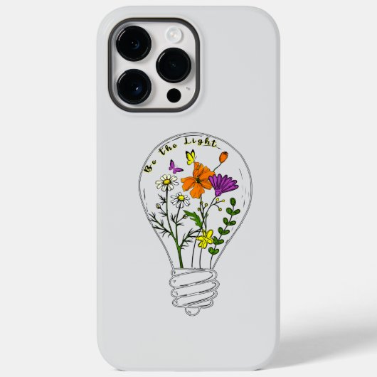 Wees de Lichte Wildflower Motivatie quote Case-Mate iPhone Case (Achterkant)