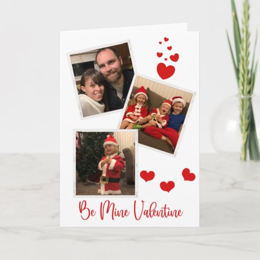 Wees de mijne drie fotokaarten feestdagen kaart (Voorkant)