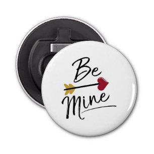 Wees de mijnstutten Valentijnse Button Flesopener