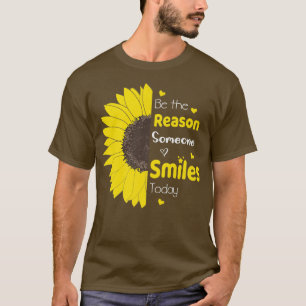 Wees de reden waarom iemand vandaag de zonbloem in t-shirt