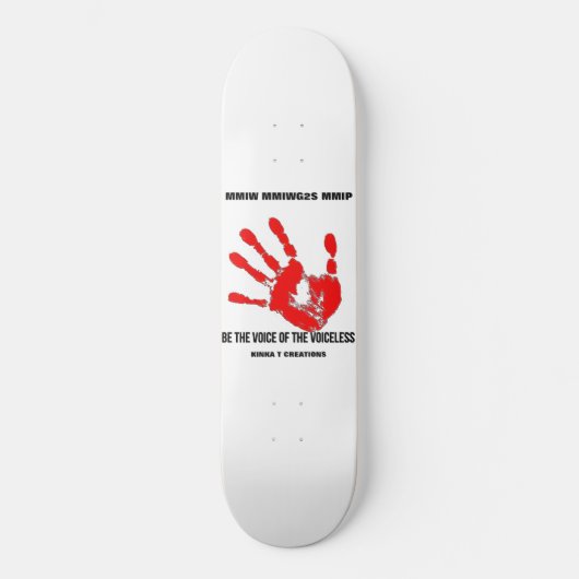 Wees de stem van de stemlozen skateboard (Voorkant)