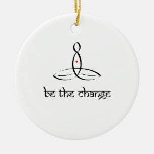 Wees de stijl Wijzigen - Black Sanskrit Keramisch Ornament