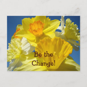 Wees de Verandering! ansichtkaarten Lenteknolbloem Briefkaart