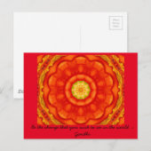 Wees de verandering citaat Gandhi inspirerend woor Briefkaart (Voorkant / Achterkant)